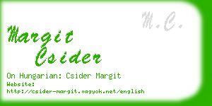 margit csider business card